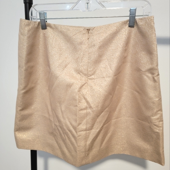 JCrew, gold jacquard fabric skirt, 10 - Picture 3 of 4